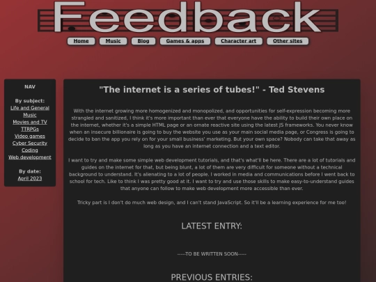 Website screenshot