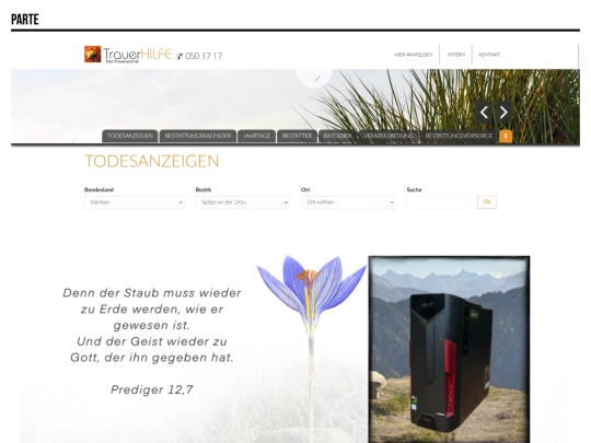 Website screenshot