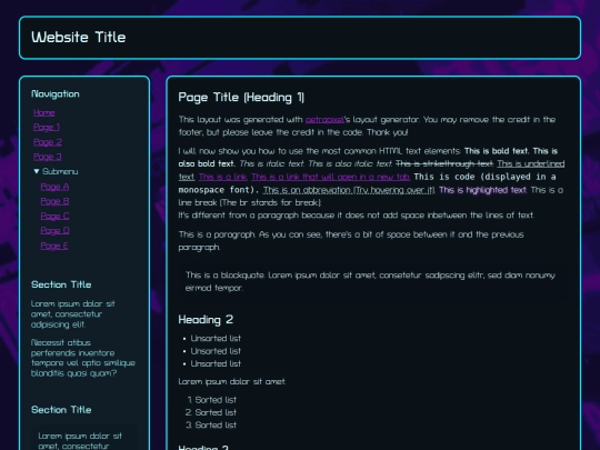 Website screenshot